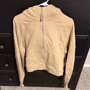 NWT lululemon Scuba Oversized 1/2-Zip Hoodie — Tan | Women’s M/L